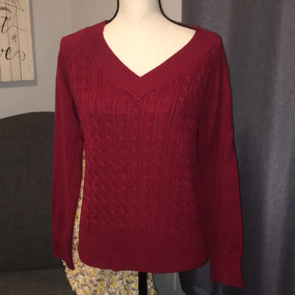Wine color sweater